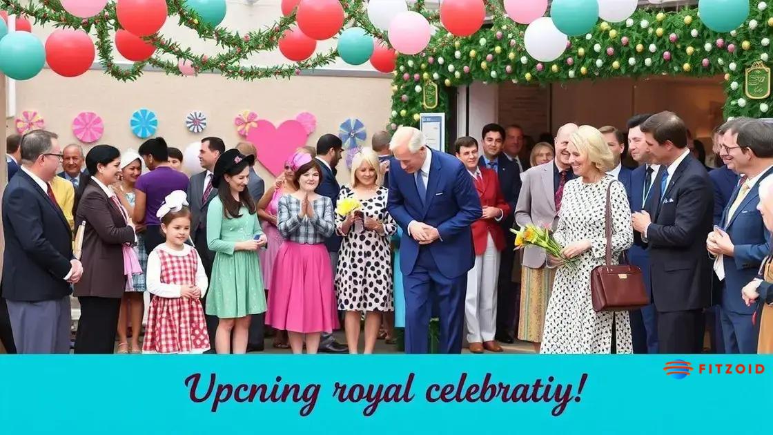 Upcoming royal celebrations