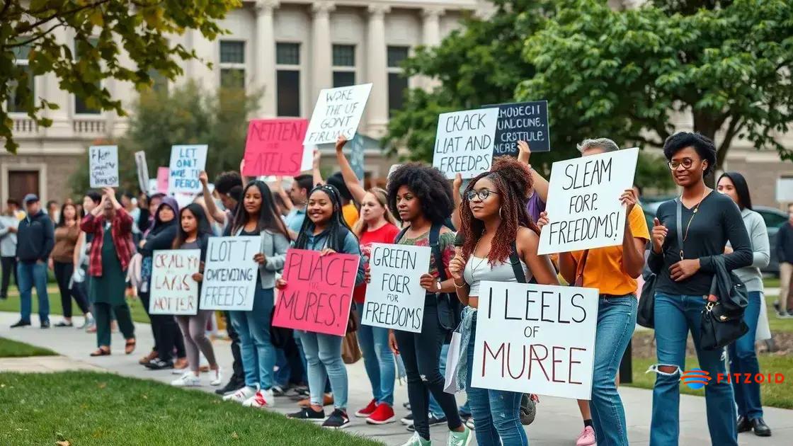key events in recent student protests