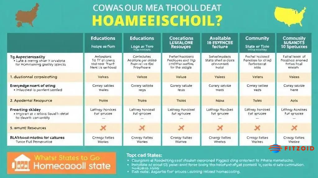 Comparative analysis of best states for homeschooling Comparative analysis of best states for homeschooling