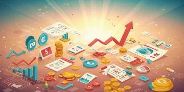 Abstract illustration of financial planning and tax optimization strategies for investors in 2025.