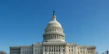 United States Capitol Building, symbol of legislative debate and policy-making.