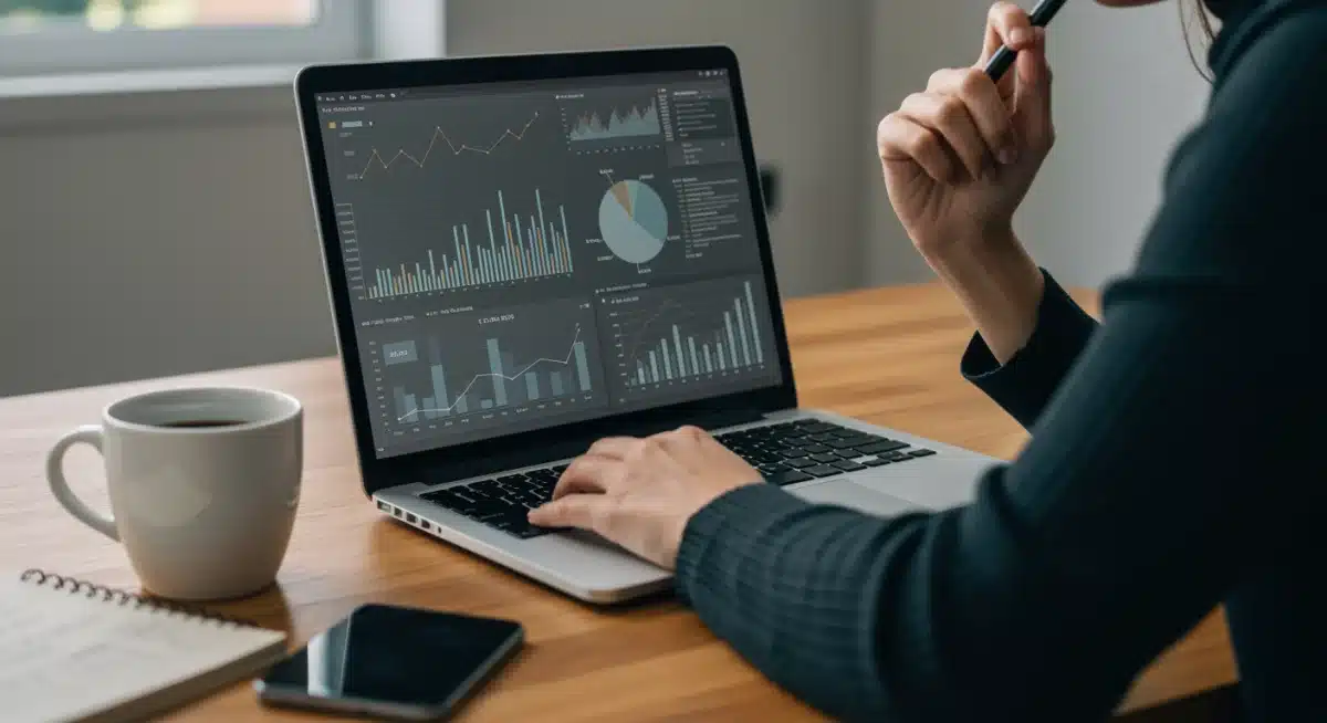 Person analyzing financial data on a laptop, demonstrating strategic HSA planning.