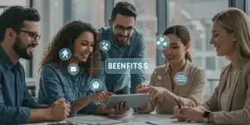 Employees reviewing voluntary benefits plans for 2025, focusing on critical illness and accident coverage options.