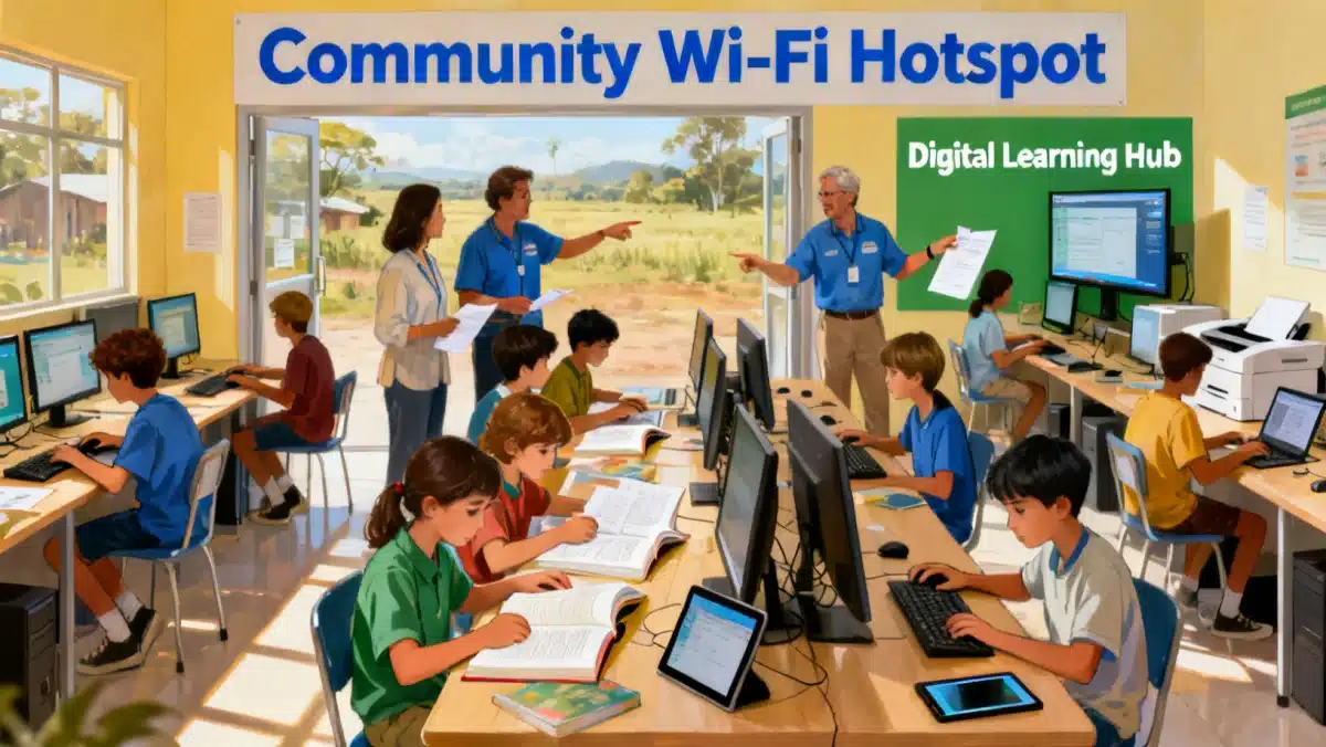 Community digital learning hub in a rural setting