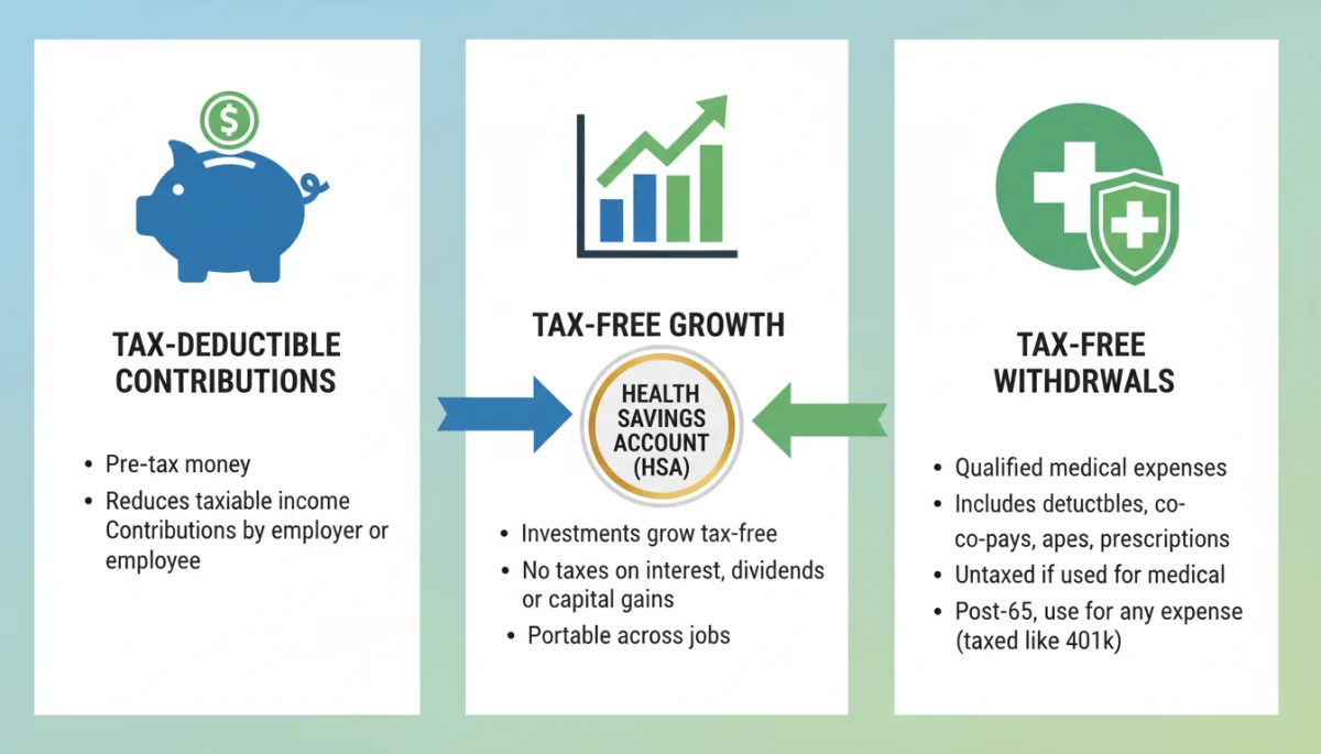 HSA triple tax advantage infographic