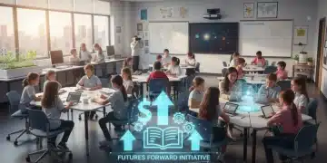 Students learning in a modern classroom benefiting from increased federal funding.