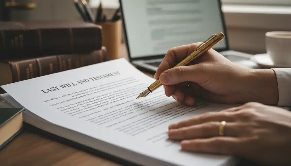 Signing legal documents for estate planning