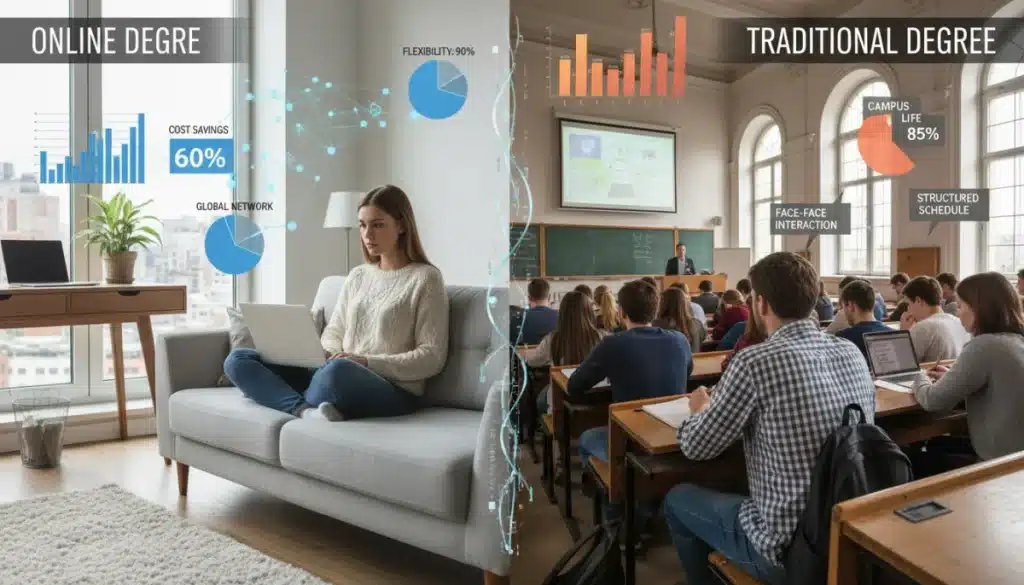 Online vs. Traditional Degrees 2026: Career Data in US